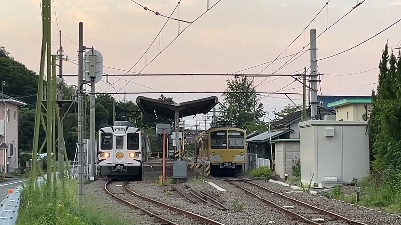 上信電鉄山名駅第4種踏切4K素材