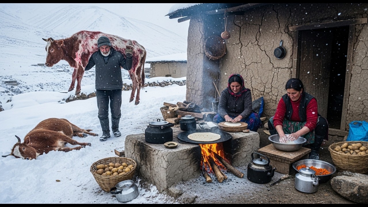 Life in Afghanistan’s Winter | Fresh Lamb Hunt and Hot Bread for Survival