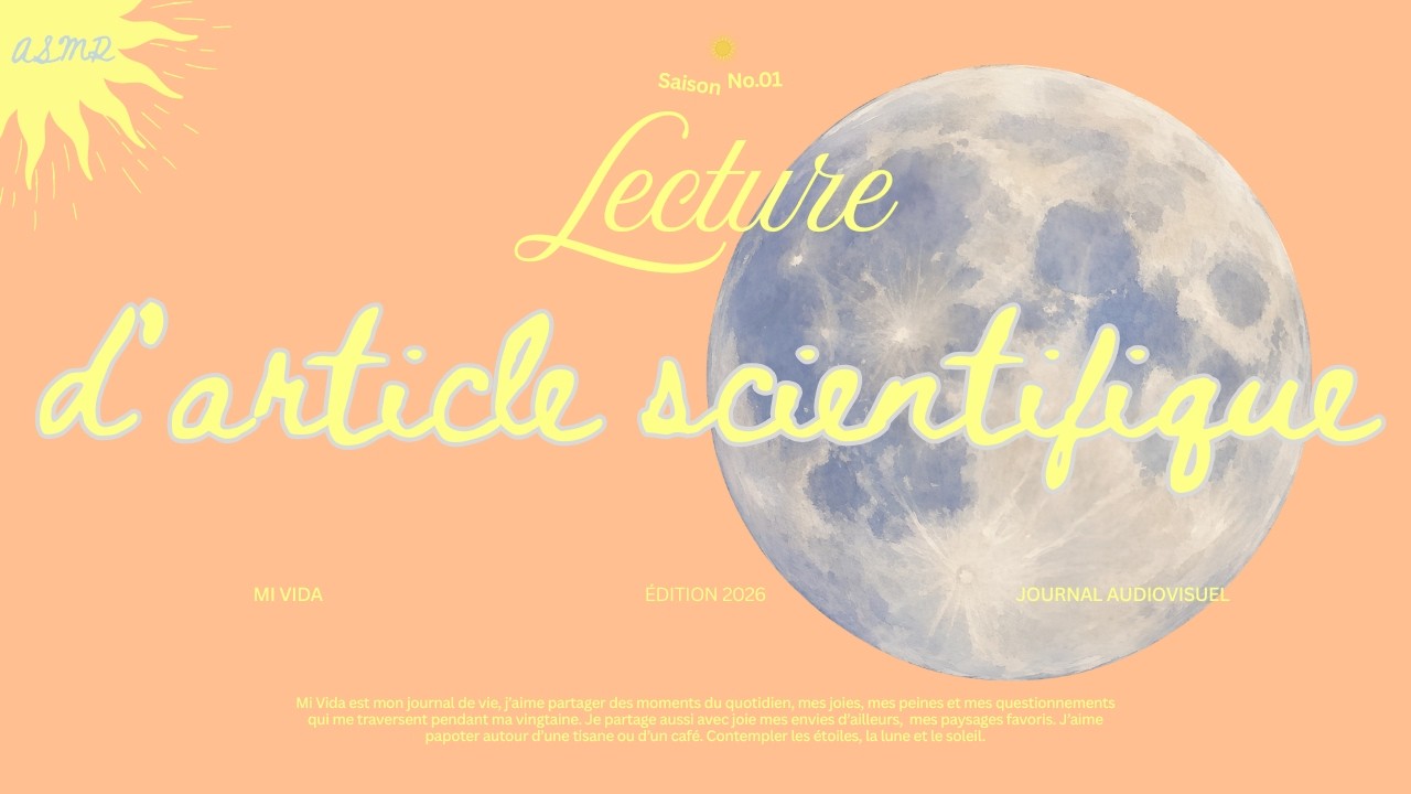 ASMR - Lecture d’article scientifique - domaine des sciences de l’éducation 