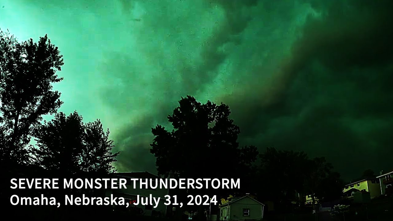 Monstrous Severe Thunderstorm slams Omaha — 90+ mph winds & sunset aftermath - July 31, 2024