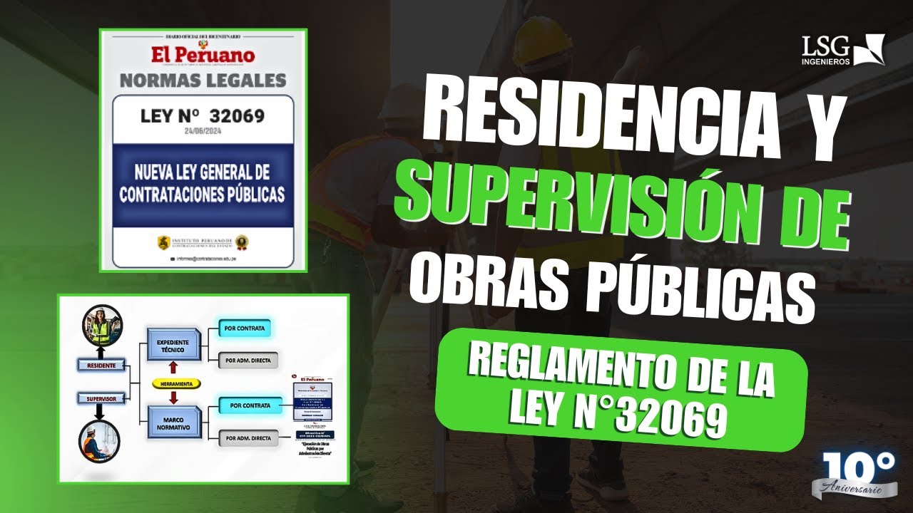 Residencia y Supervisión de Obras Públicas según la Ley 32069