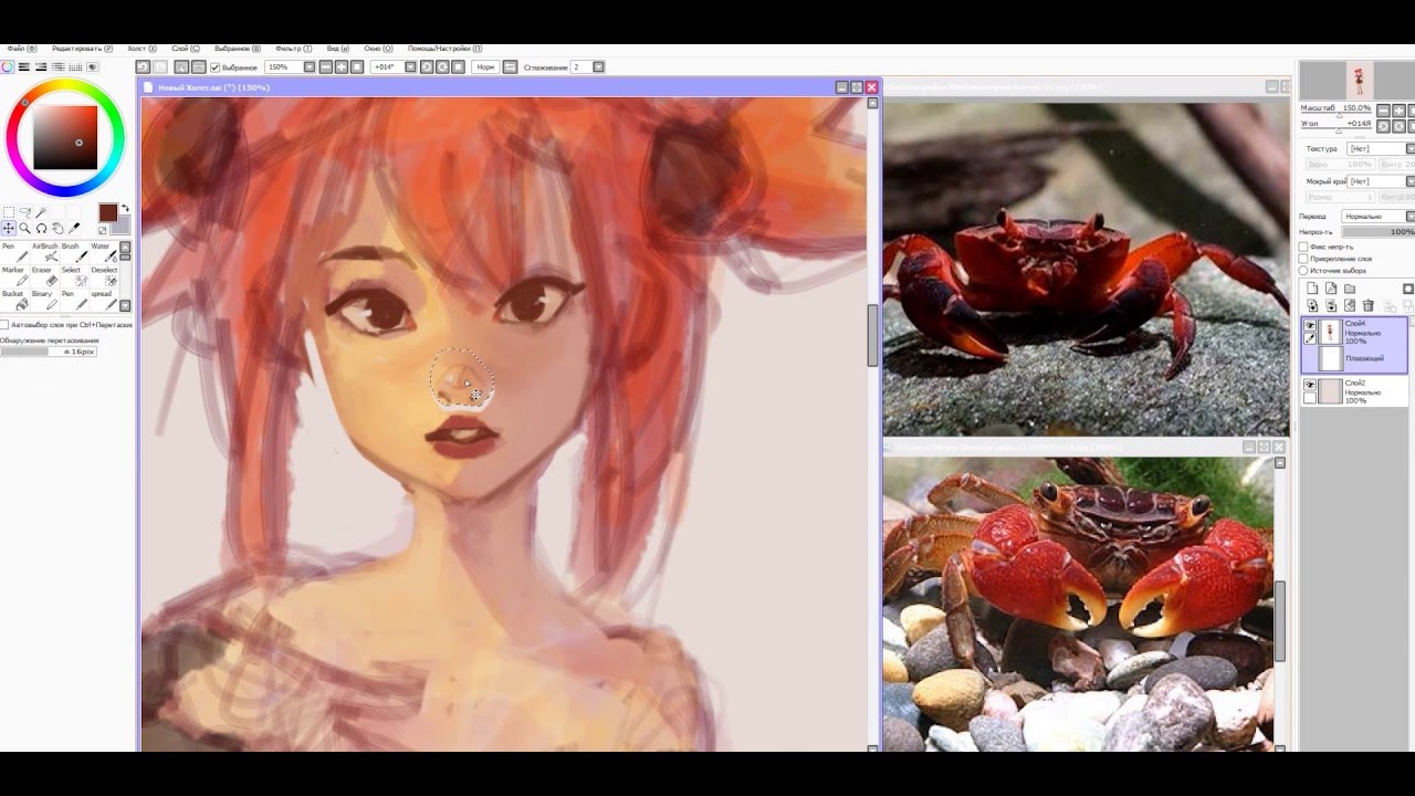 Speedpaint (Paint Tool SAI)Hermit Crab