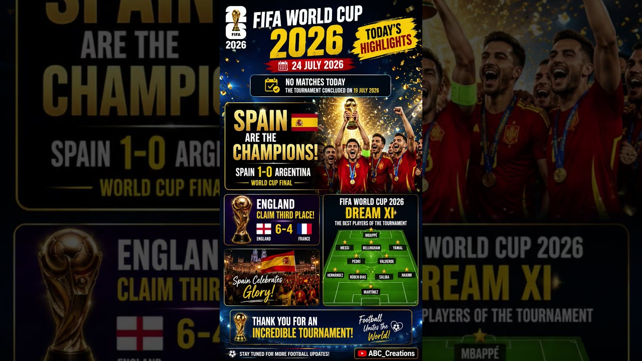 FIFA World Cup 2026 Highlights | Spain Champions 🏆 | Final Recap