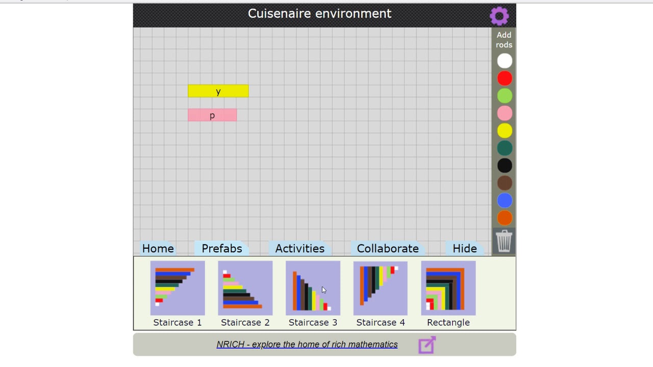 Introduction to NRICH Cuisenaire Environment