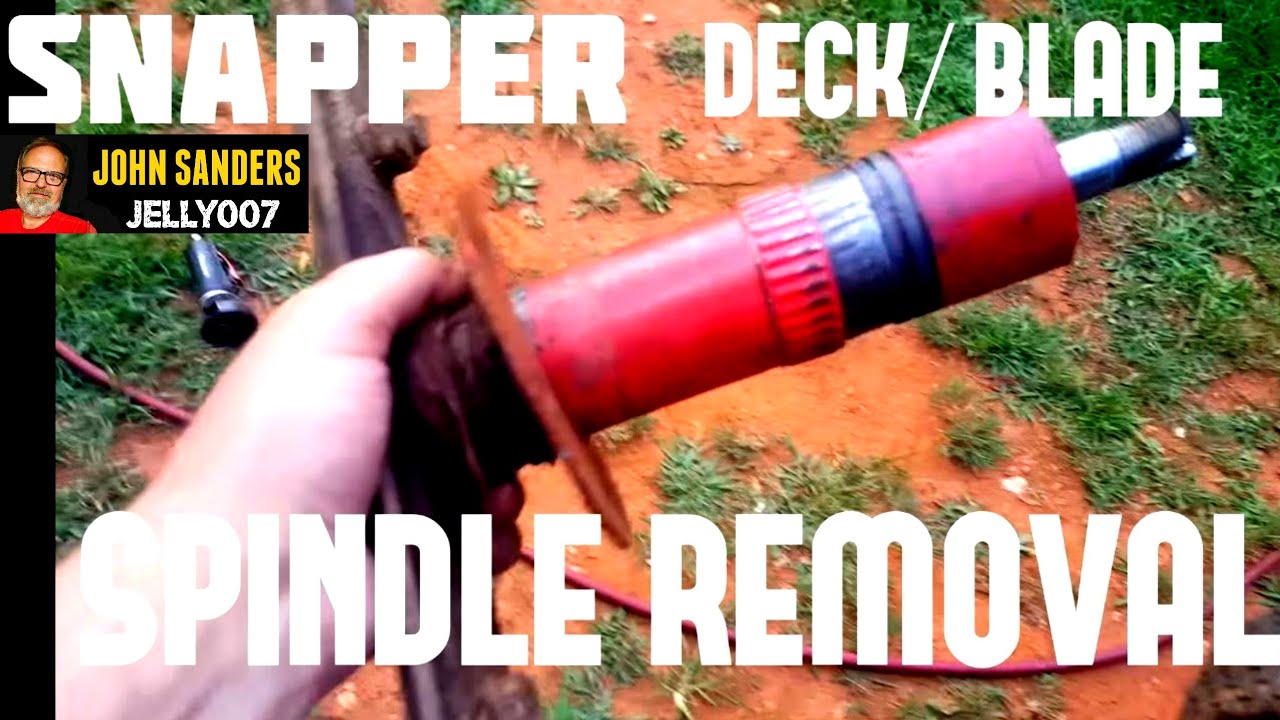 Snapper lawn mower deck blade spindle removal