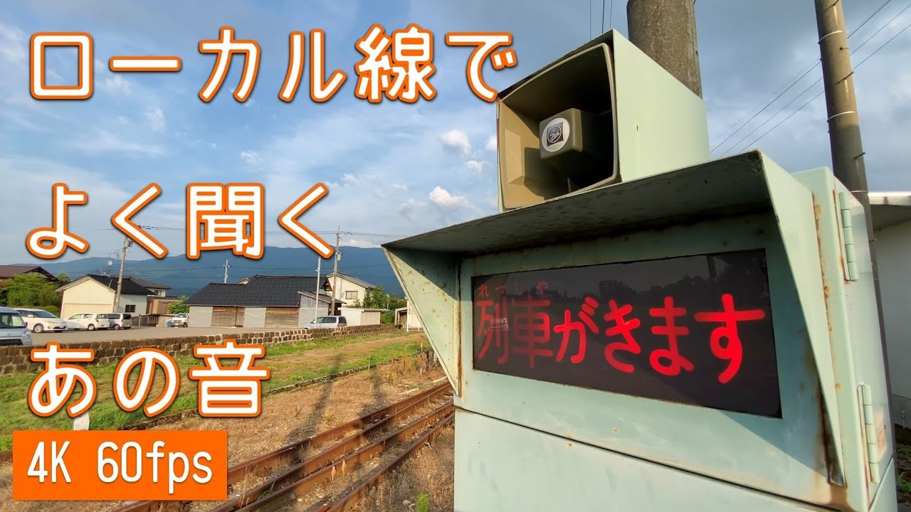 【旅客通路用踏切】ローカル線でよく聞くあの音【4K 60fps】