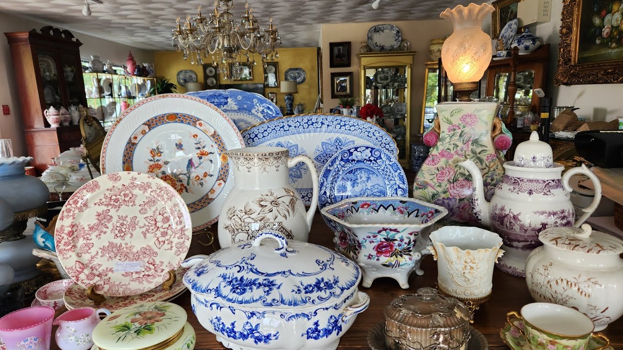 Another amazing Antique Porcelain Glass Haul & COSTUME JEWELRY 🌸🌿