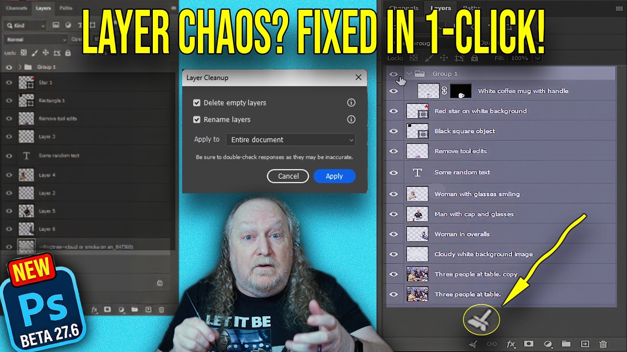 I Found a SECRET AI Tool in Photoshop Beta 27.6! (Layer Cleanup)