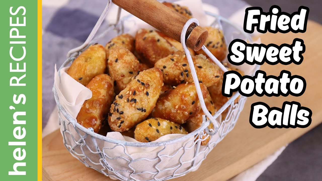Khoai Lang K&eacute;n - Fried Sweet Potato Balls | Helen's Recipes