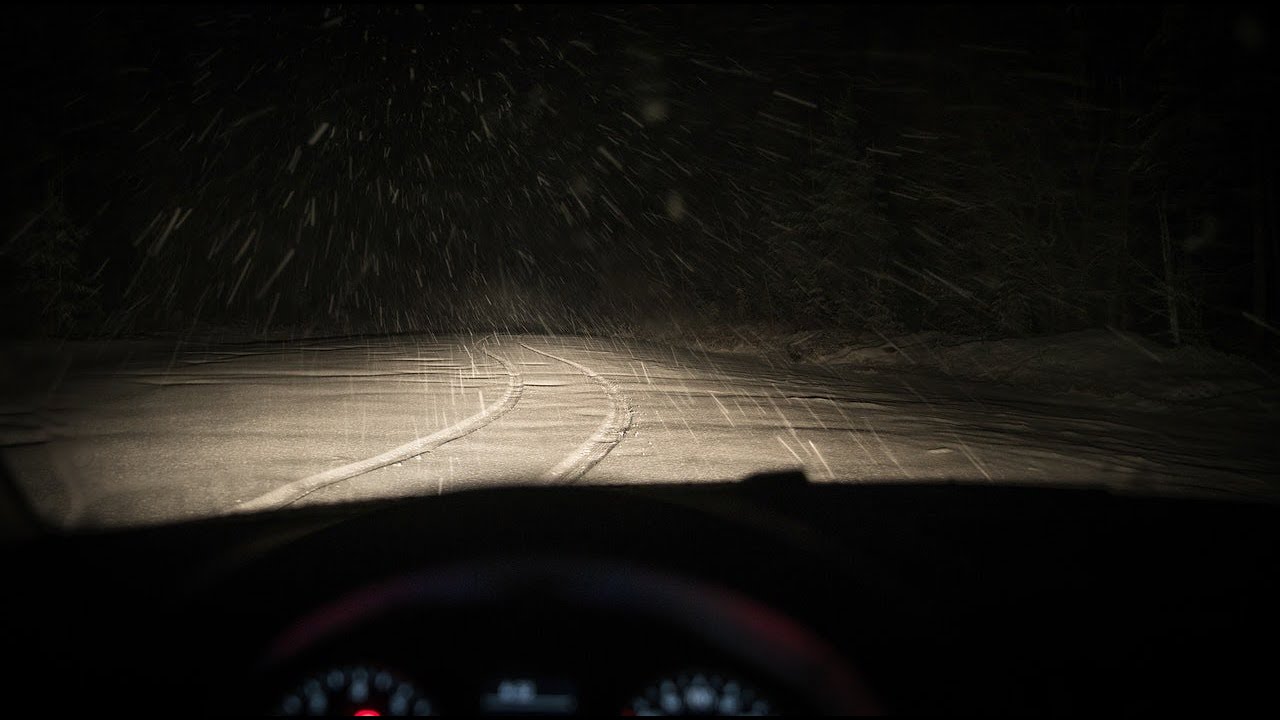 Evening Drive on Empty Road For Sleeping Ambiance