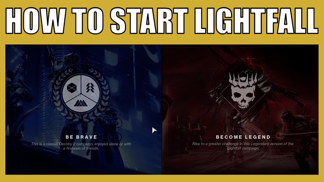 How To Start The Lightfall Campaign On Legendary Or Classic Difficulty Destiny 2