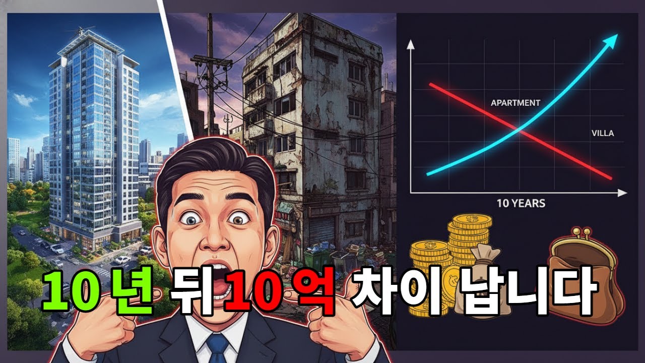 1억 차이 나는 아파트와 빌라, 10년 뒤 자산 가치의 충격적인 결과