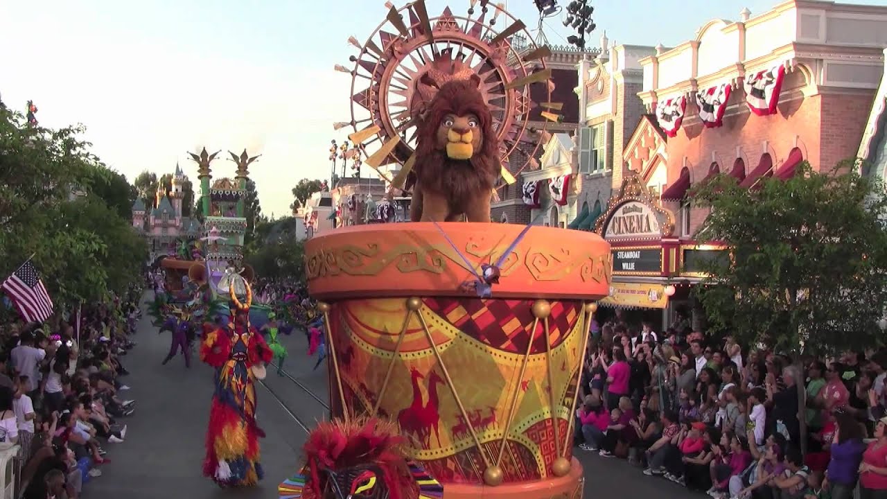 Mickey's Soundsational Parade at Disneyland Park featuring drummer Mickey Mouse