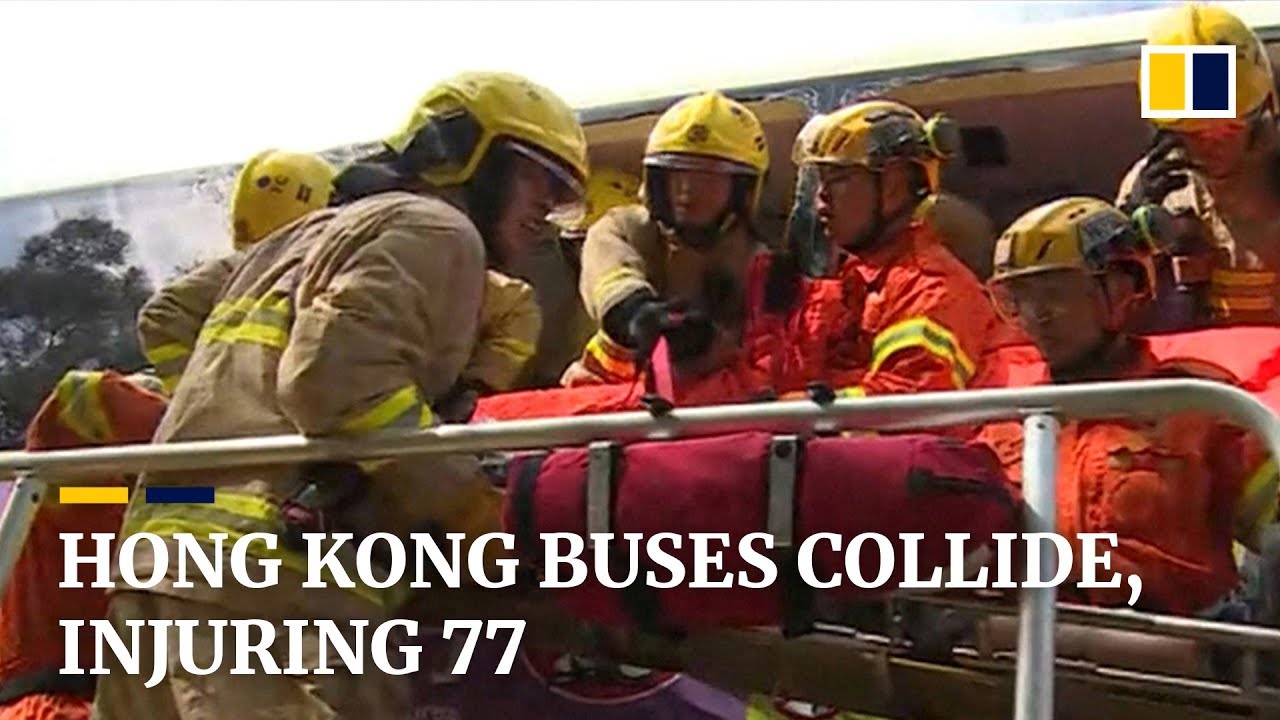 Hong Kong buses collide, injuring 77