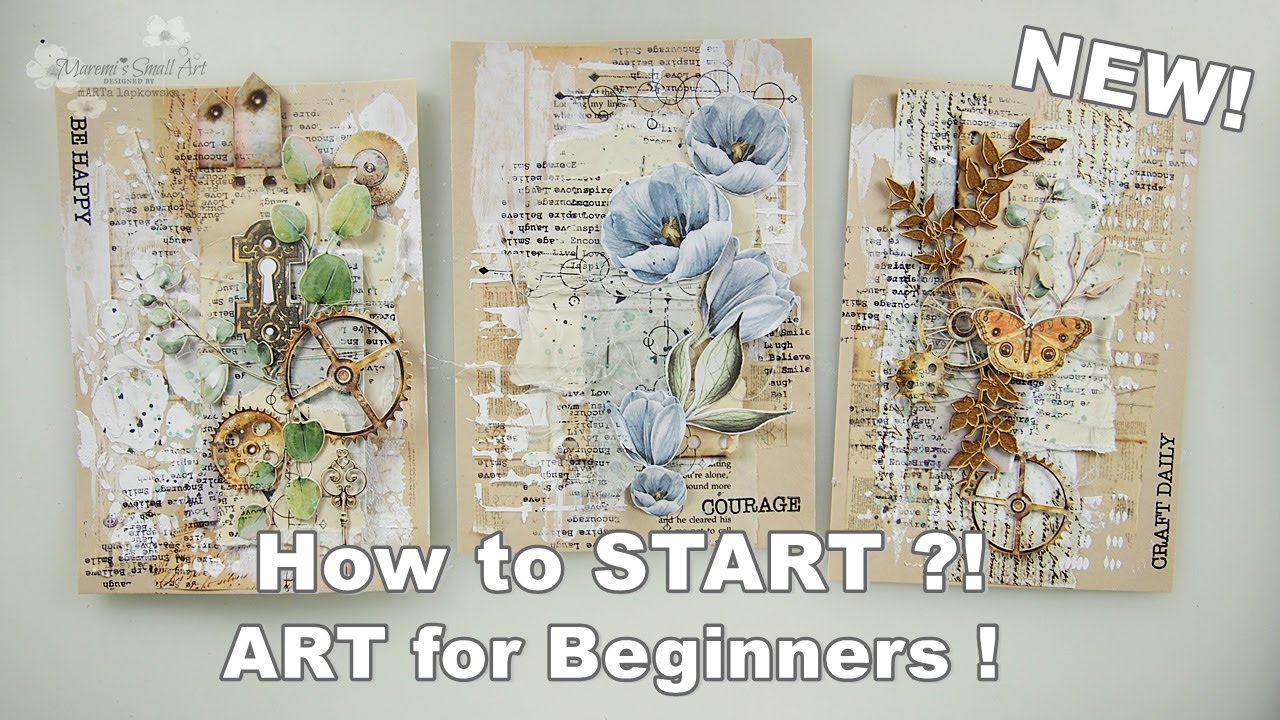 2020 NEW! How to Break A Blank Vintage Page for Beginners #13 ♡ Maremi's Small Art ♡
