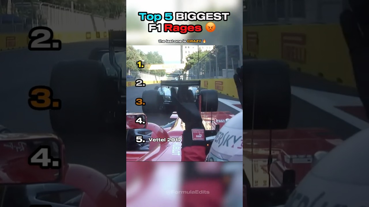 Top 5 BIGGEST F1 Rages! 😡 🏎️ | The Last One is CRAZY! 🔥 #f1 #formulaone #f1edit