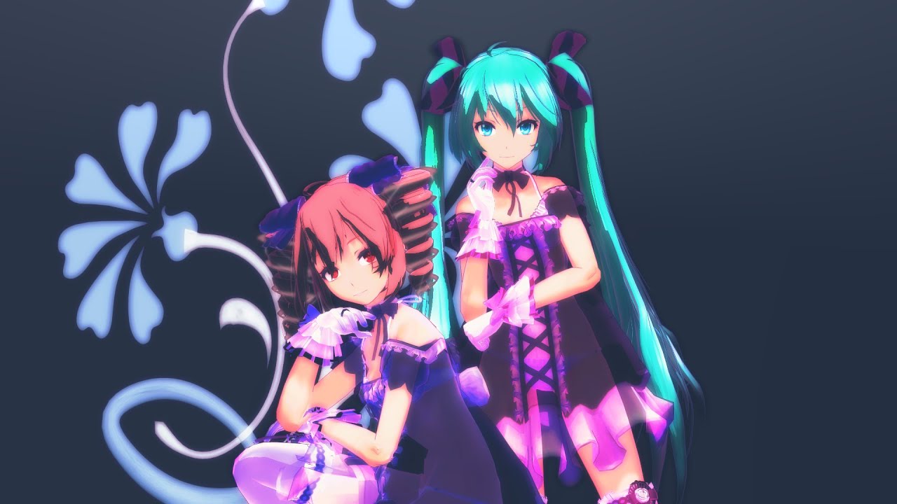 【MMD】kiss me 愛してる Tda式 テト＆ミク(ゴスロリVer Tda Teto ＆ Miku )