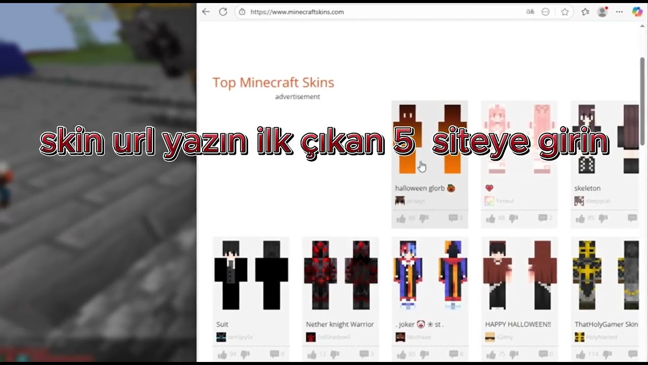 aesirmc skin nasıl yapılır (Yorumlarda komut)
