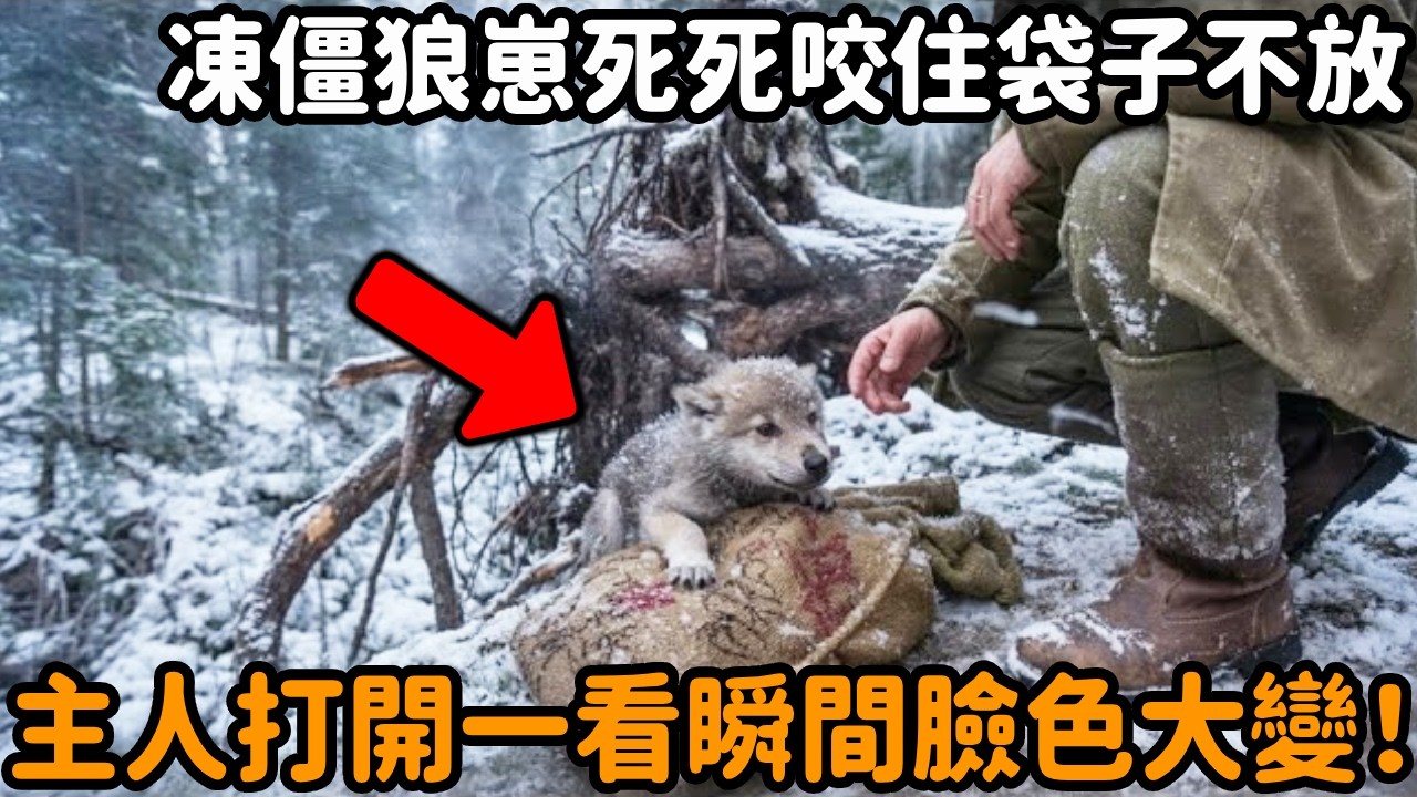 一隻凍僵的小狼崽死死咬住袋子不肯放開，護林員打開袋子一看，瞬間臉色大變！#狼 #暴雪 #不可思議 #心靈暖流 #不可思議 #救助 #動物情感 #動物故事 #真實故事 #心靈飼養員