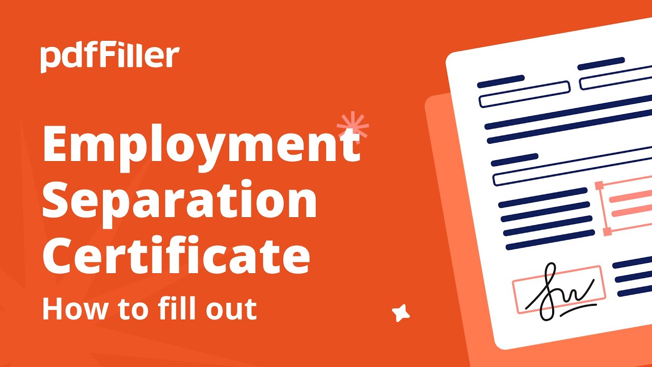 Step-by-Step Guide to Completing the Blank Employment Separation Certificate Online