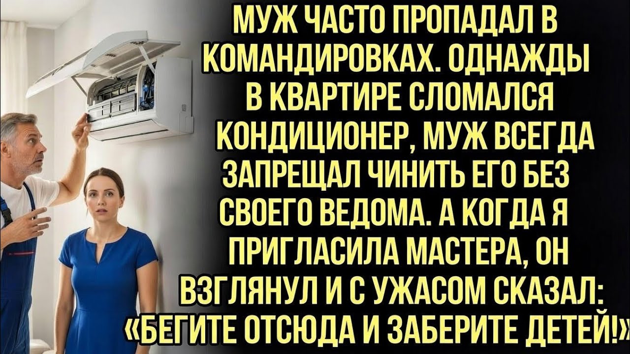 Муж запрещал трогать кондиционер. Когда мастер его открыл, он побледнел: «Бегите с детьми!»
