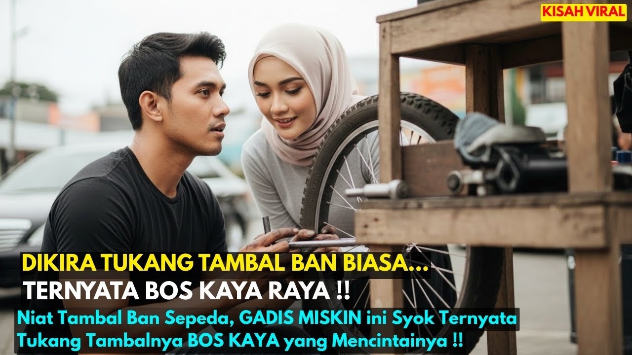 Niat Tambal Ban Sepeda, GADIS MISKIN ini Syok Ternyata Tukang Tambalnya BOS KAYA yang Mencintainya.