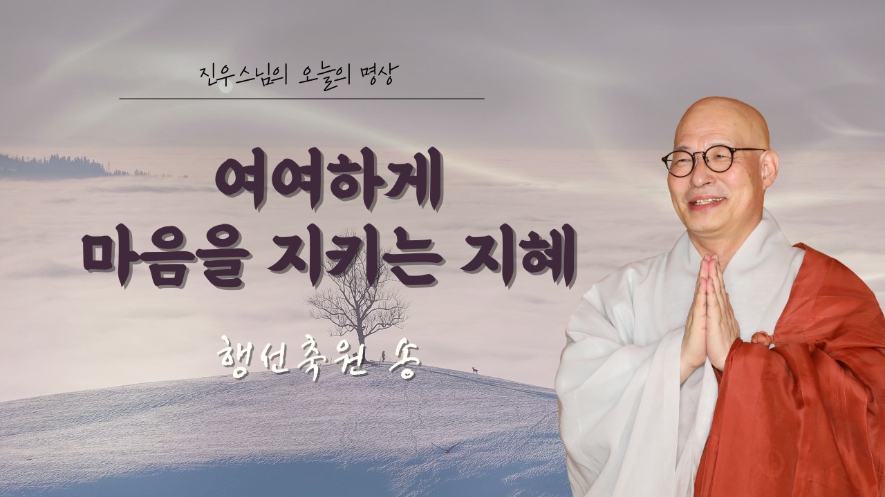 이런 일 저런 일 속에서 마음을 지키는 법 - 행선축원 송 - #오늘의명상#중도심#인과의지혜#마음공부#감정수행#선명상#진우스님