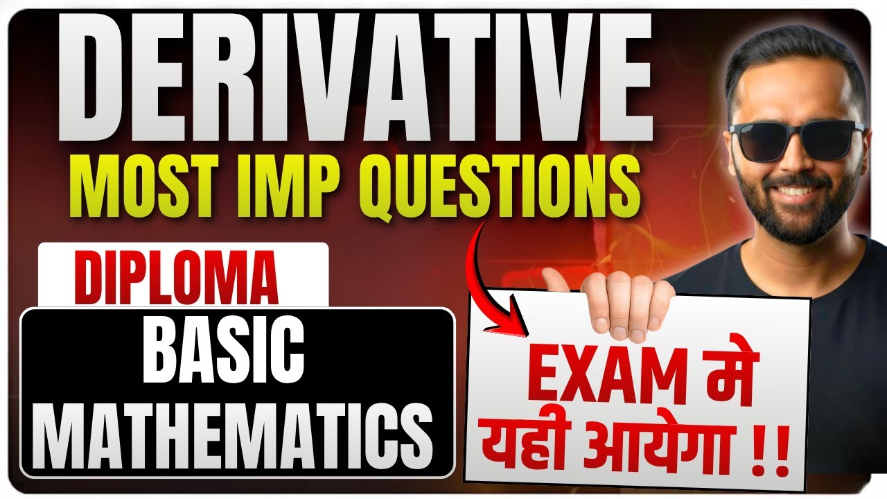 Derivative|Oneshot|Basic Mathematics  | DIPLOMA (MSBTE) | Pradeep Giri Sir