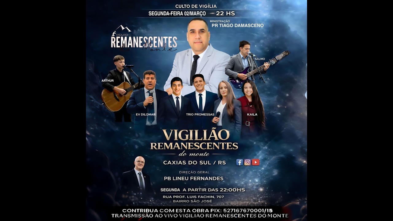 VIGILIÃO REMANESCENTES DO MONTE  (Pr Tiago Damascena  )
