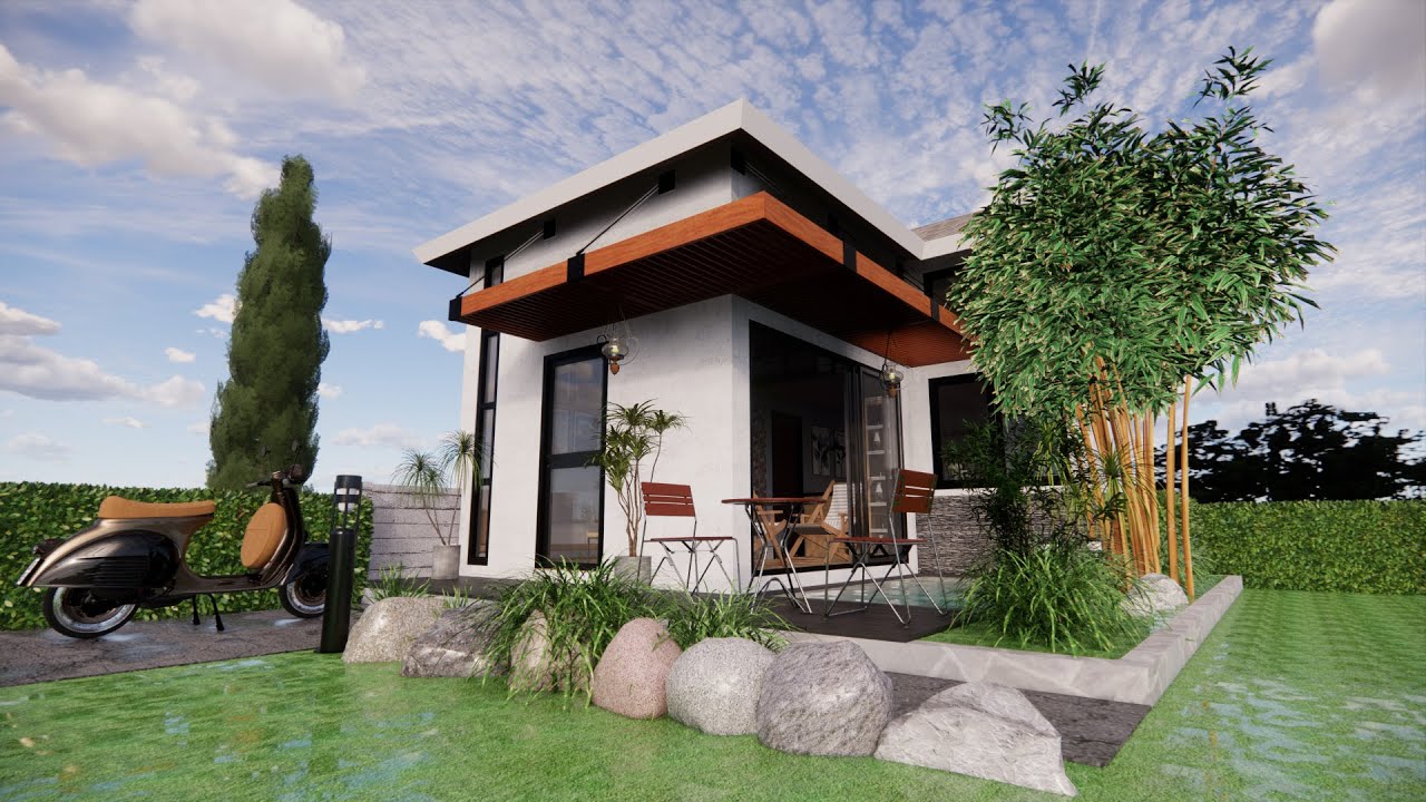 Home Design (4x6) ADORABLE Tiny House With Mini Pool