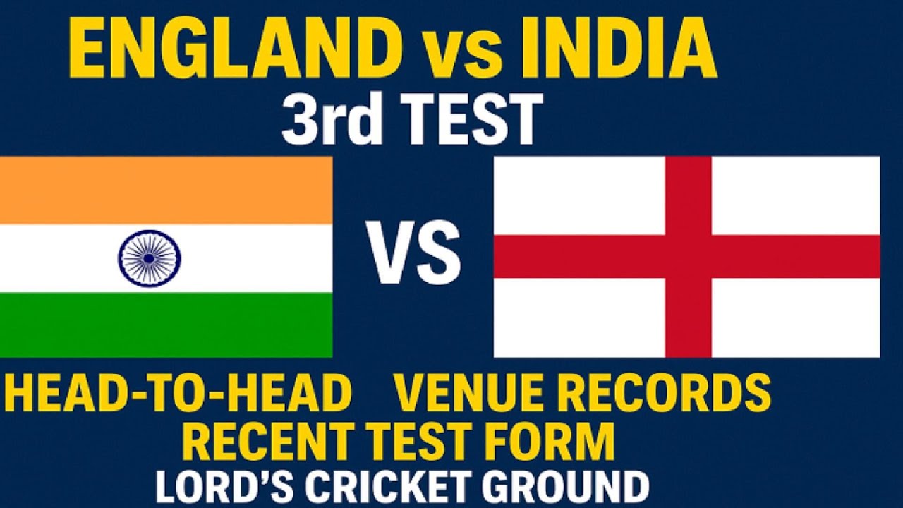 England vs India 3rd Test 2025 &ndash; Full Preview, Lord's Stats, H2H Records, Bowling & Squad Analysis