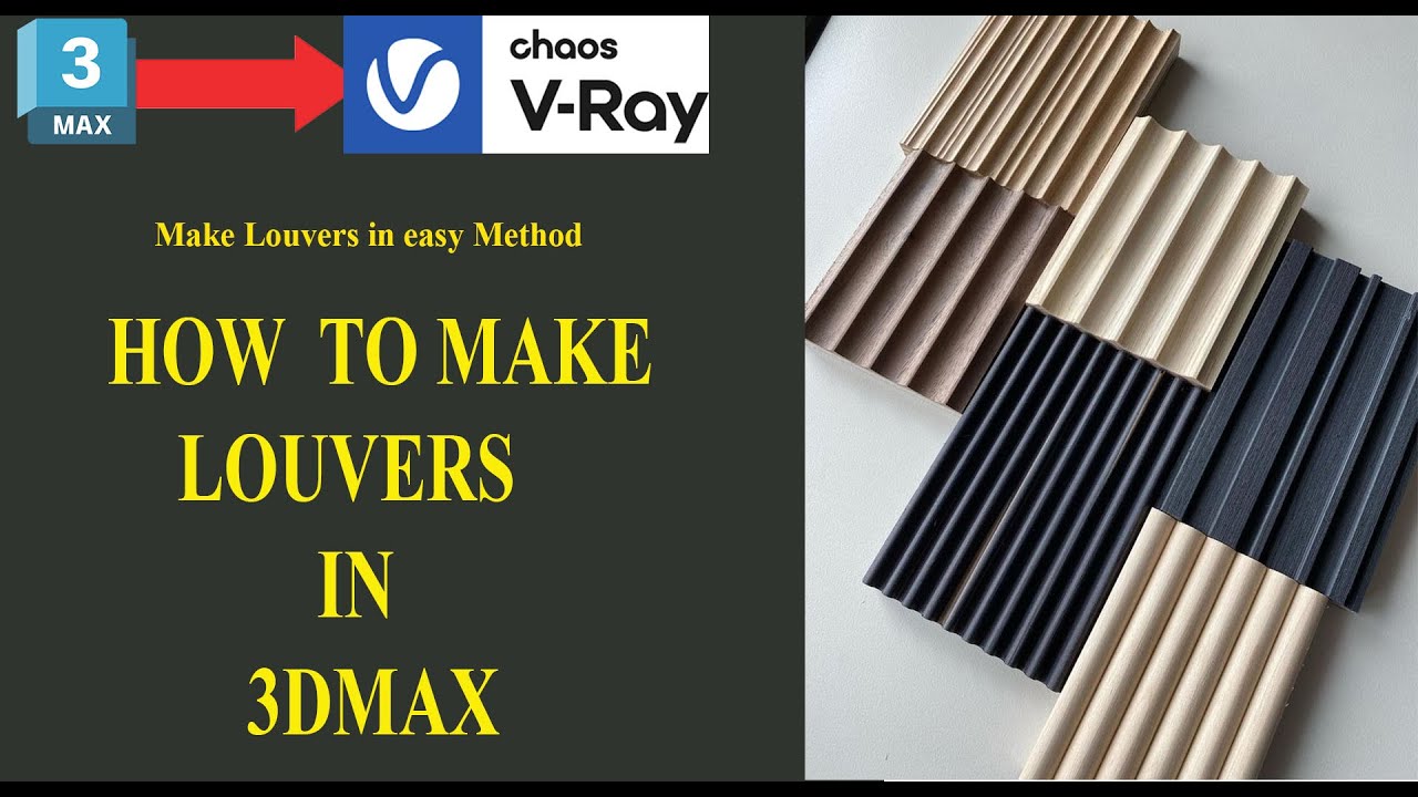 EASY STEP TO MAKE LOUVERS PANEL IN 3DS MAX| Louvers Panel In 3dsmax