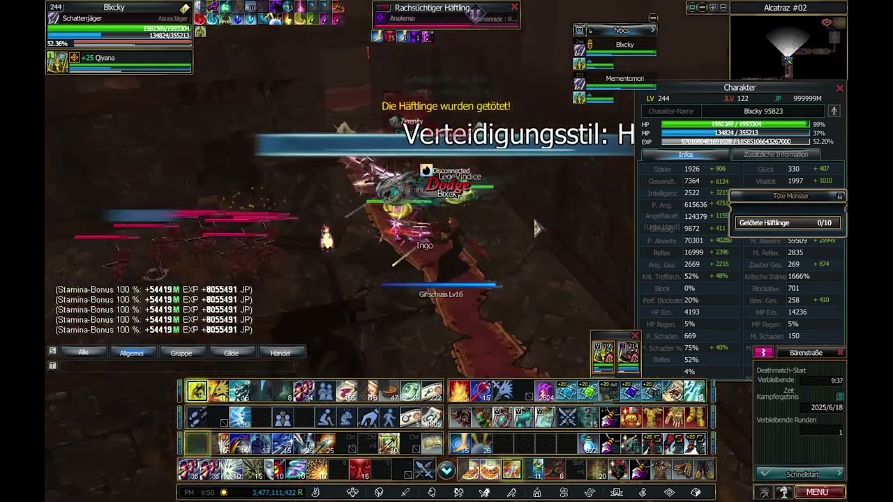 Rappelz 9.10 Duo Deadeye 2-6 Alcatraz farming run