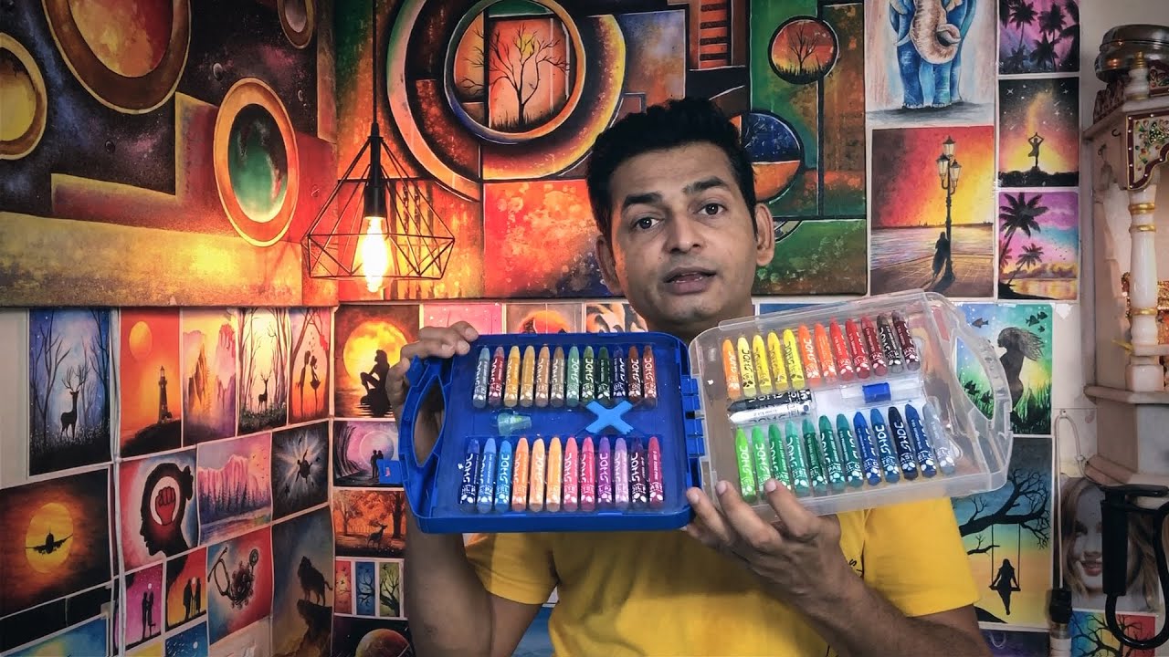 Oil Pastel Drawing - Tools and Technique | How to Start with Oil Pastel | Best Oil Pastel | #doms