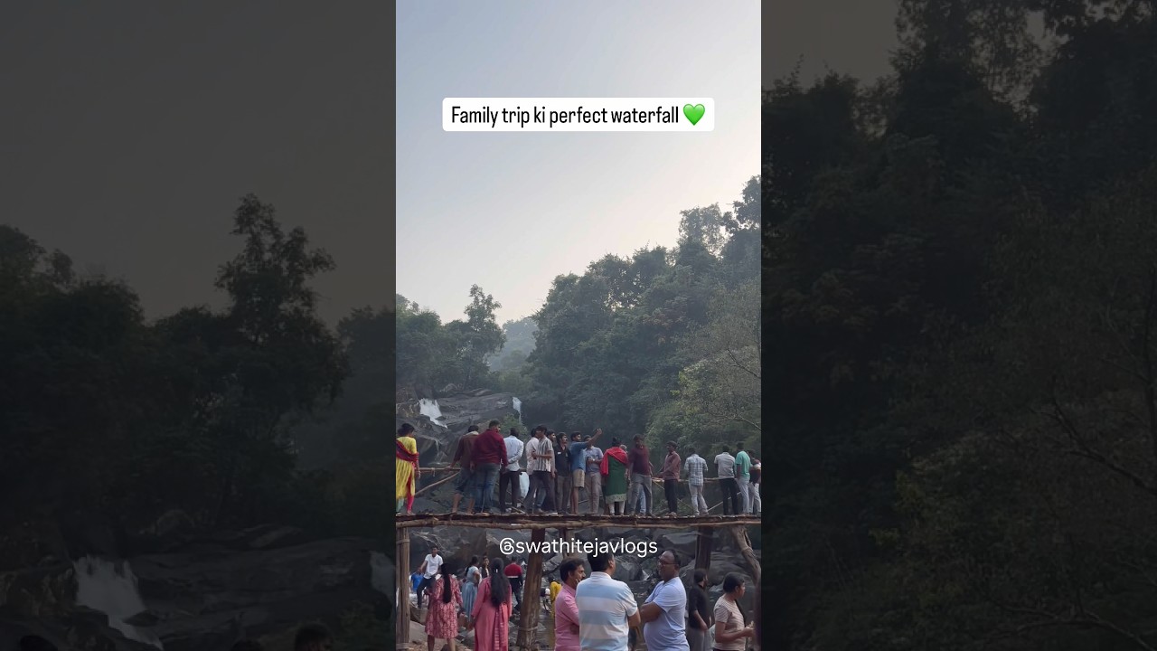 Family trip ki perfect waterfall💦 Andhra & Telangana people ki best spot 