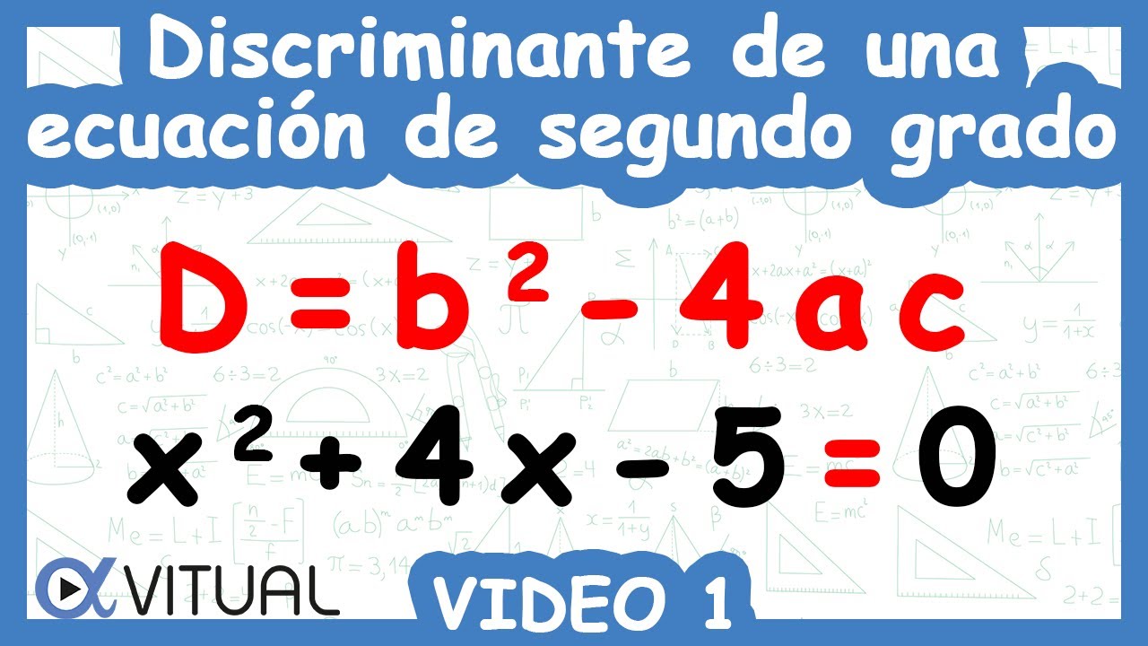 Discriminante de una Ecuación de Segundo Grado | Video 1 de 5