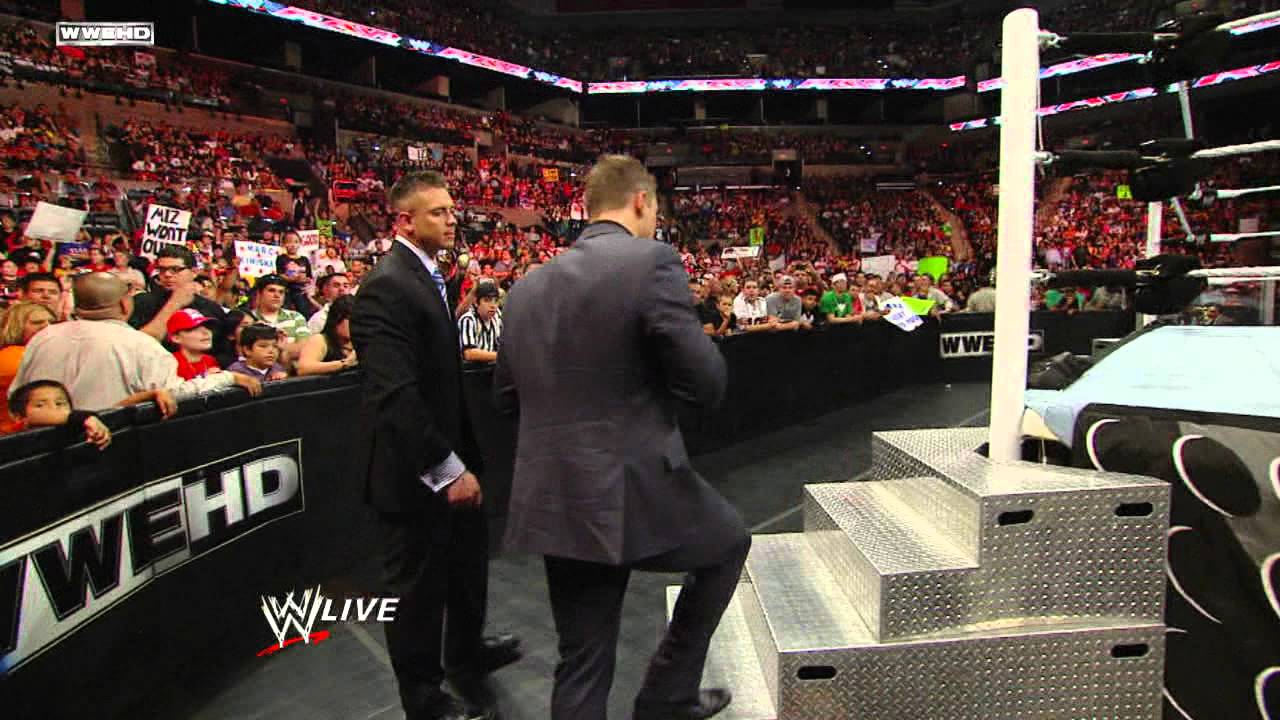 Raw: The Miz attacks John Cena before their 