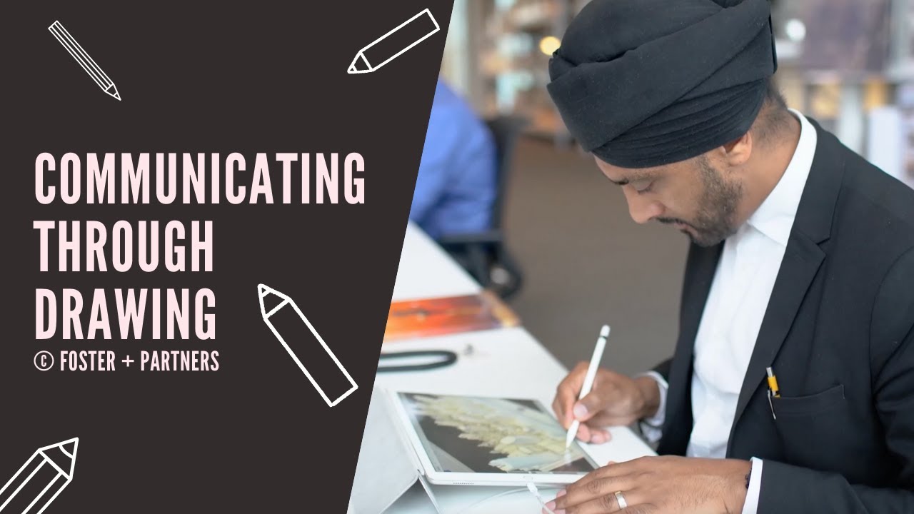 Communicating through Drawing with Big Draw Patron, Narinder Sagoo © Foster + Partners