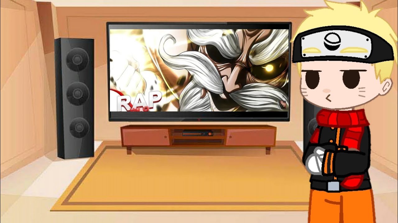 Time 7 + Shinobis reagindo ao rap do Zeus