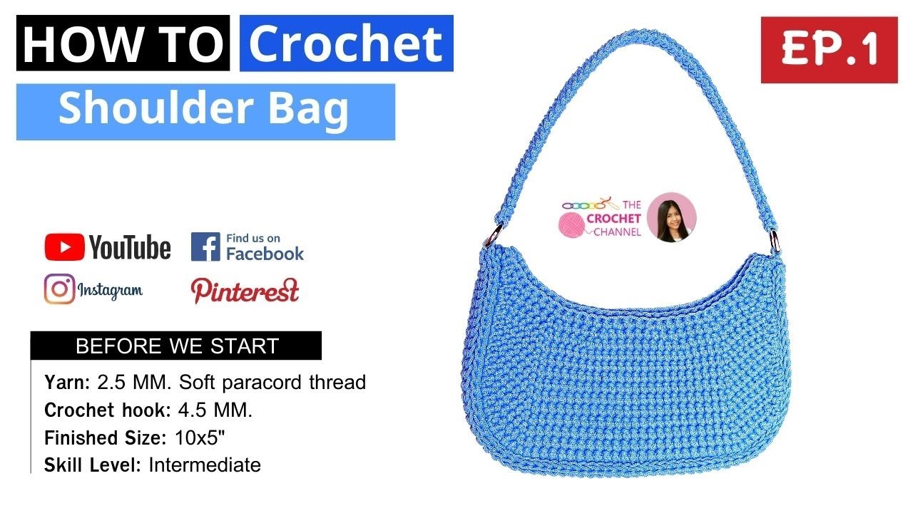 📍DIY 🔥 Gorgeous Crochet Bag | English Crochet Bag Tutorail Pattern | Trendy Crochet Bag EP. 1 ♥️