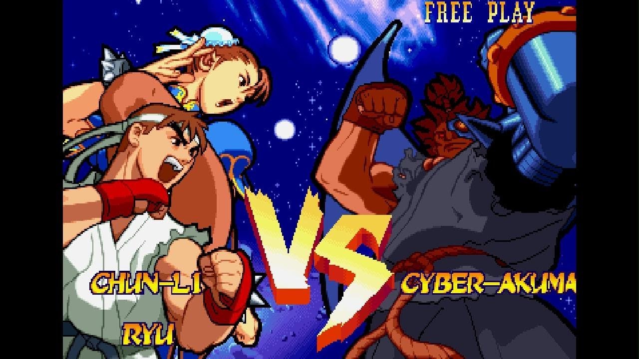 Marvel Super Heroes vs. Street Fighter - Ryu and Chun-Li Arcade Playthrough