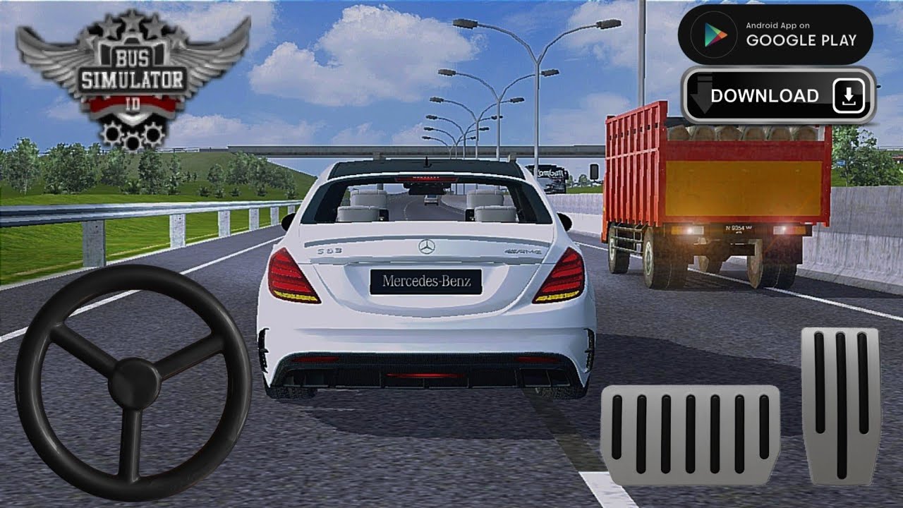 Mercedes Benz S63 AMG Car Mod In Bus Simulator Indonesia - Bussid Car Mod -  Car Games 3D - Bussid