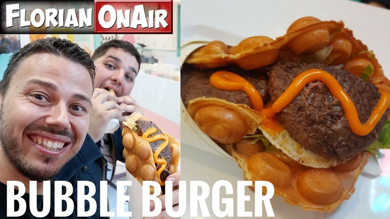 Une BUBBLE WAFFLE BURGER! - MEILLEUR SNACK (4)