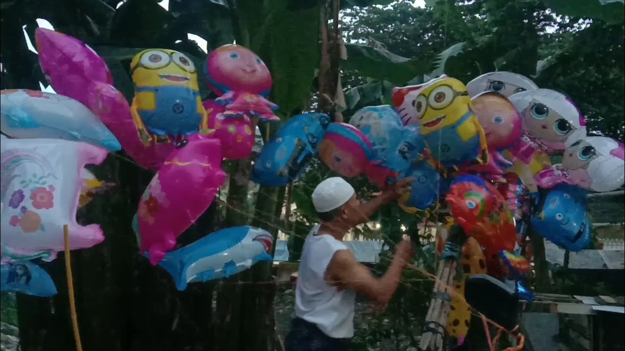 Mengganti tali balon dan mengisi ulang angin gas balon yang kempes!!!