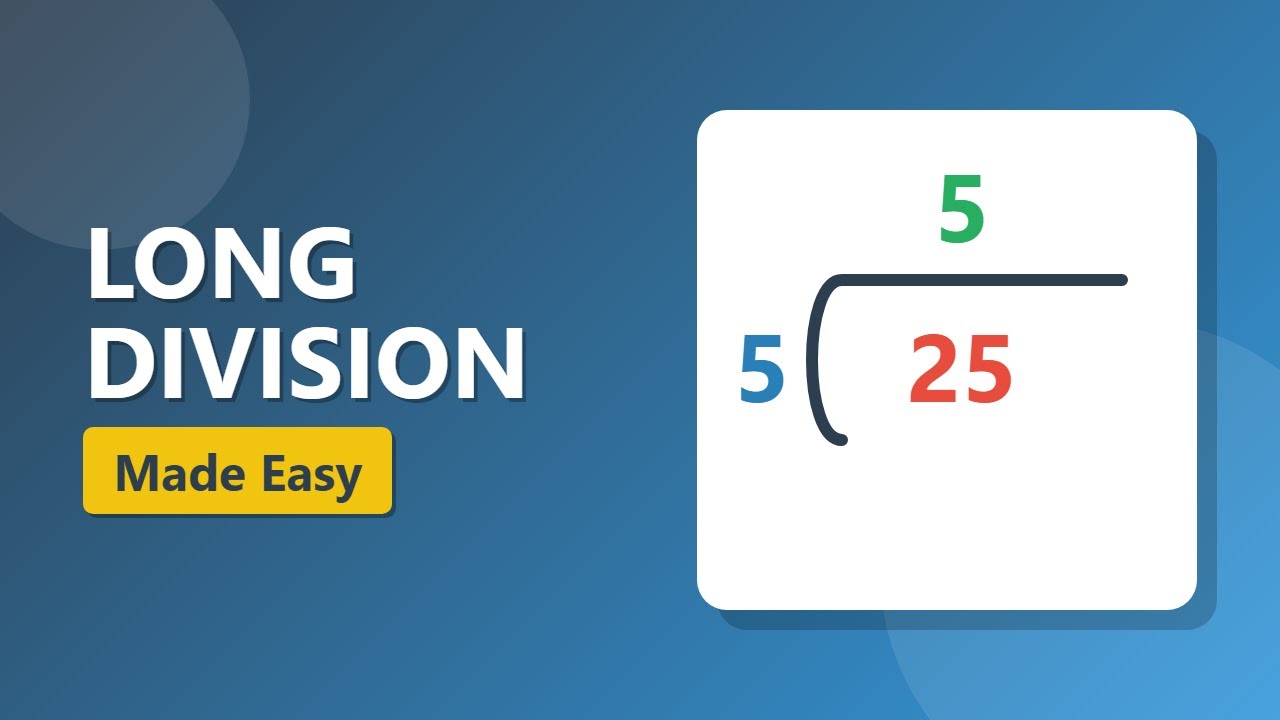 Long Division Explained: Dividend, Divisor, Quotient, & Remainder