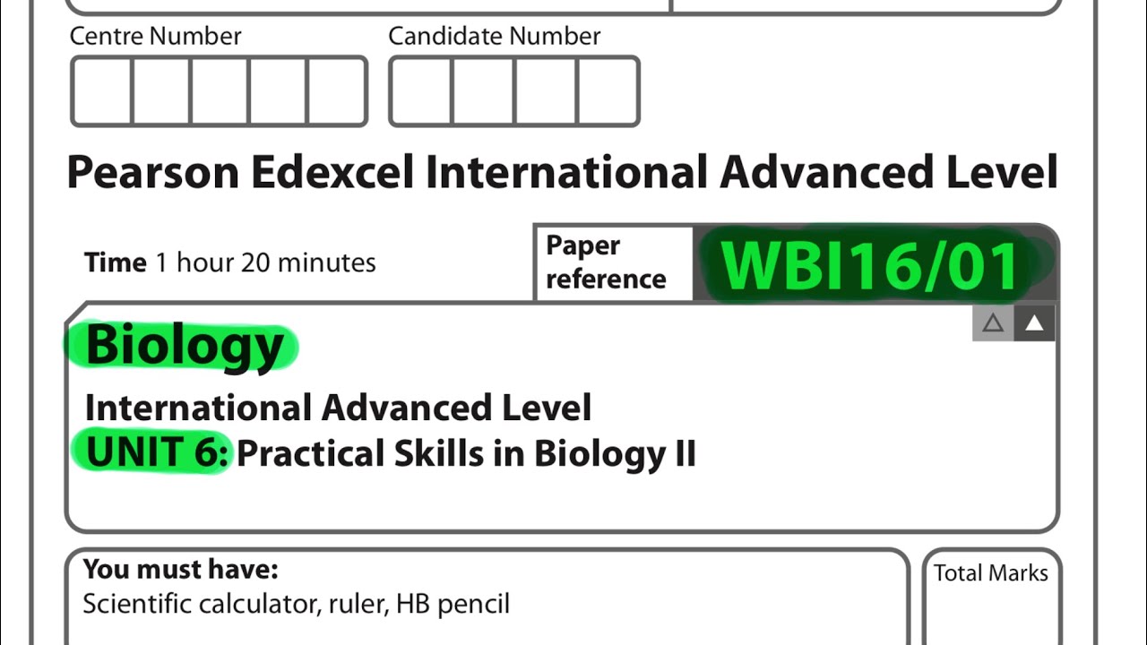 Уровень A | биология | модуль 6 | Edexcel | Октябрь 2022 г.