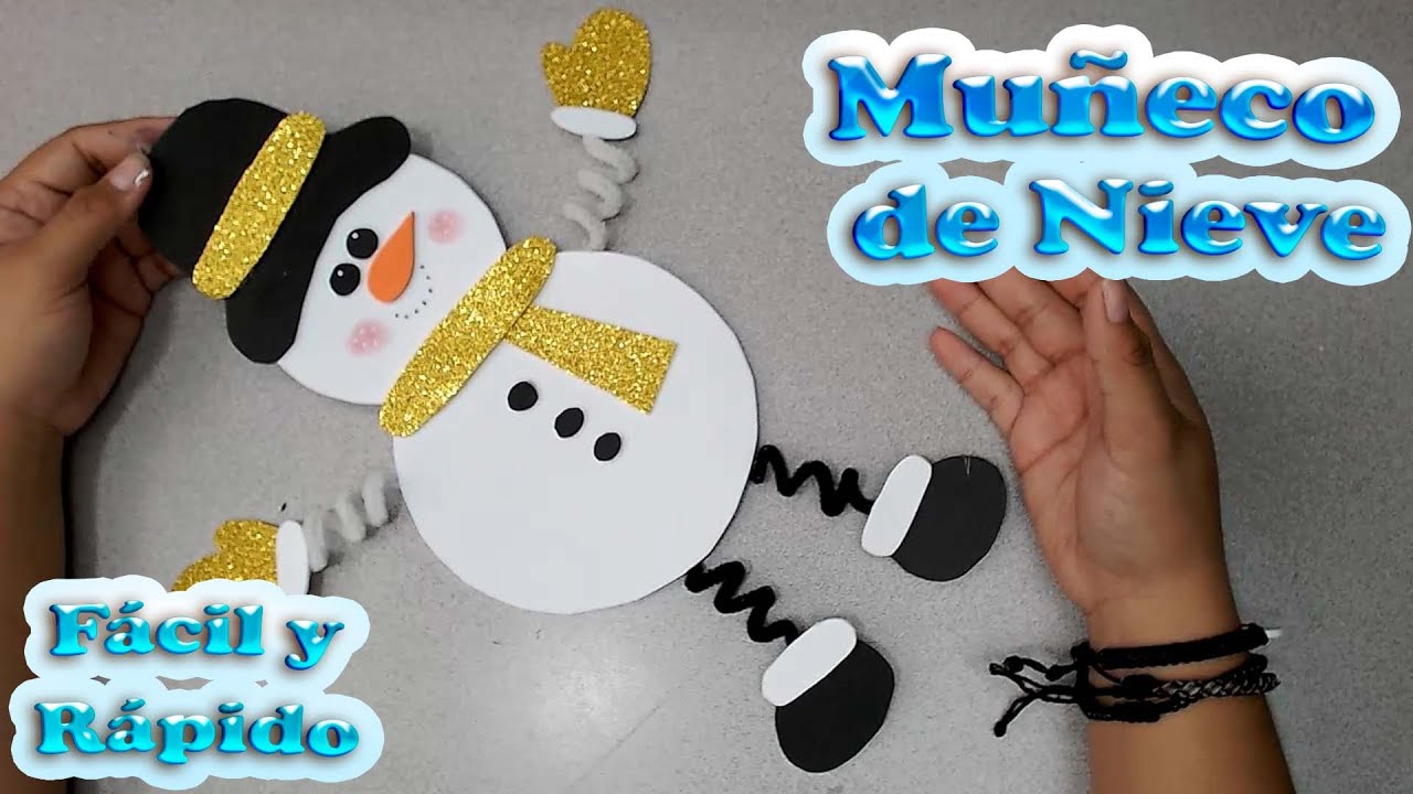 ☃️☃️DIY☃️☃️ Como hacer un Muñeco de Nieve de foamy fácil y rápido