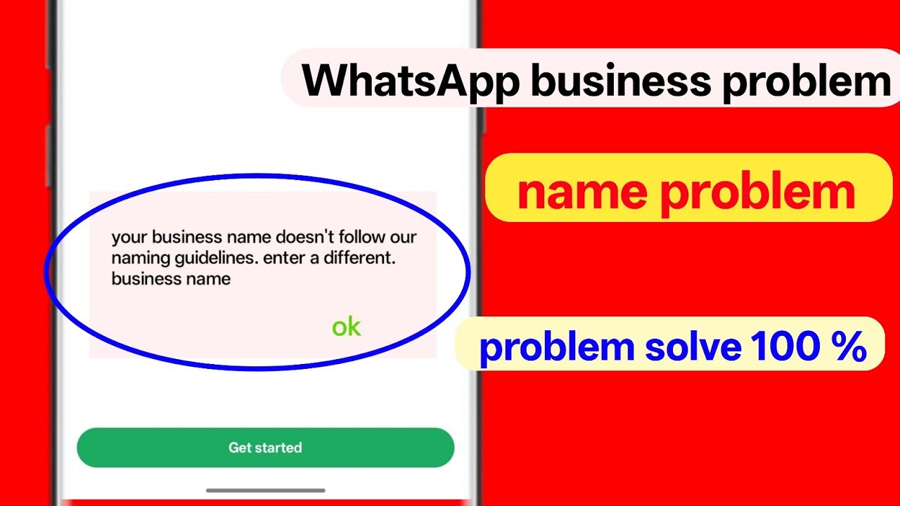 Whatsapp your business name doesn't follow our naming guidelines 
