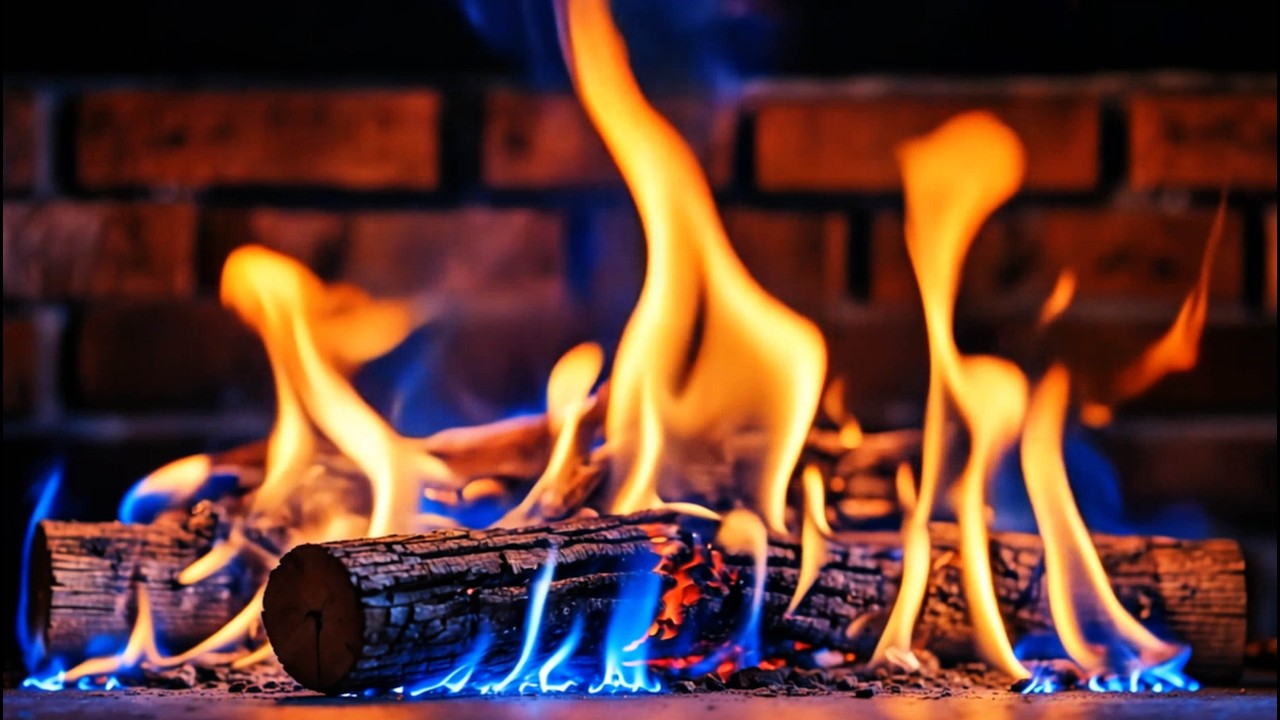 Warm Cozy Fireplace 🔥 Relaxing Fire Crackling Sounds for Calm Evenings & Sleep