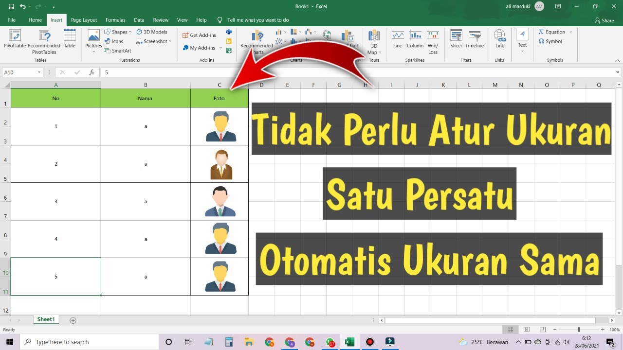 Cara Memasukan Foto Ke Ms Excel